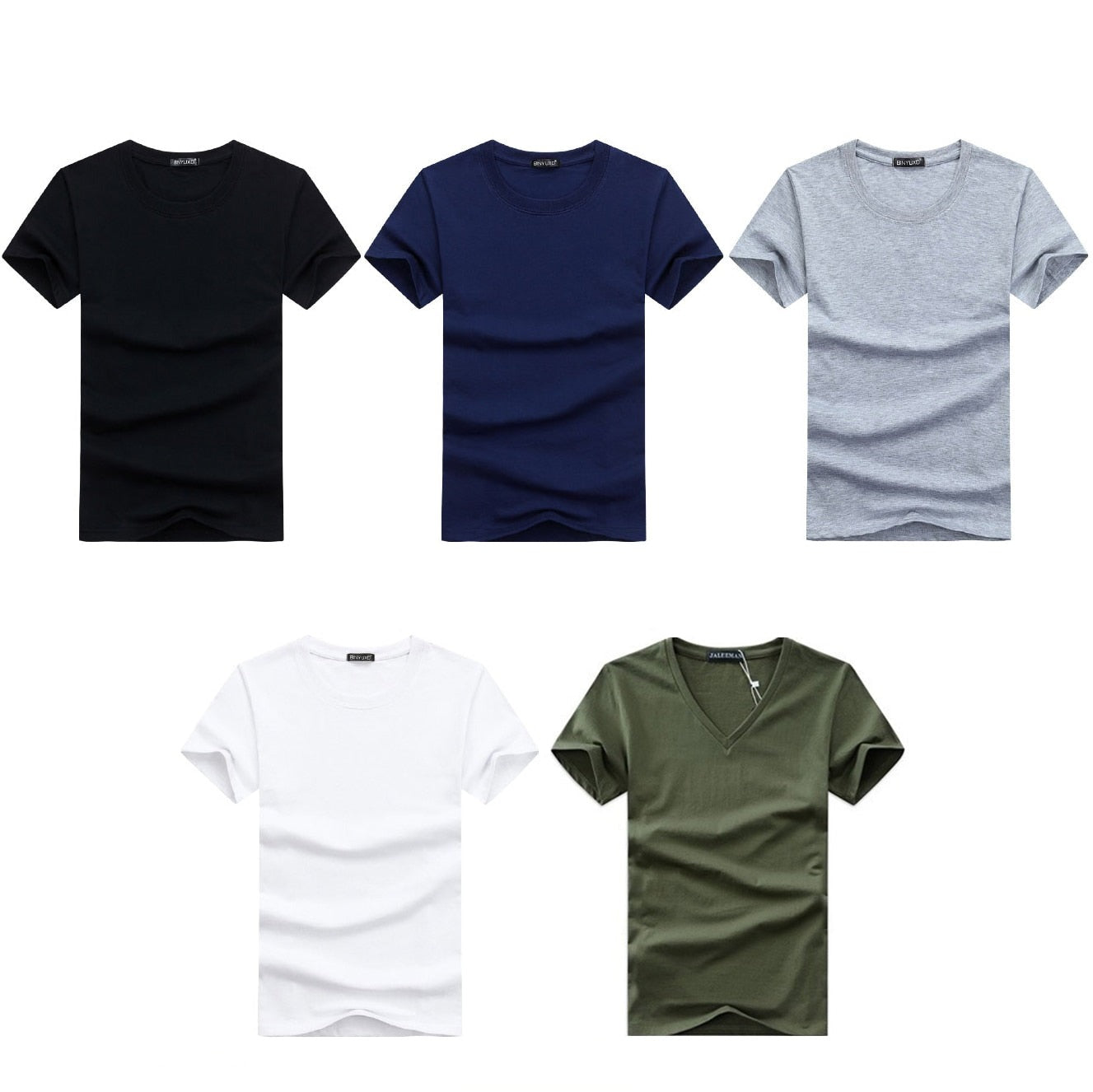 Herre T-skjorte med V-hals og slim fit passform for en moderne og trendy stil.