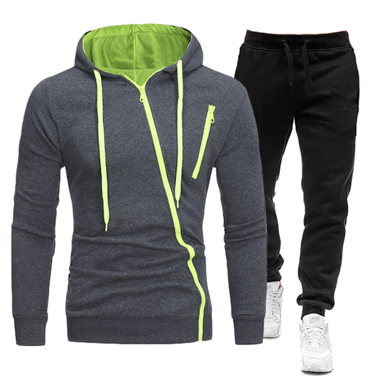 Komfortabel treningsjakke i pustende polyester/bomull, ideell for aktiv trening. Menns sportsjakke.
