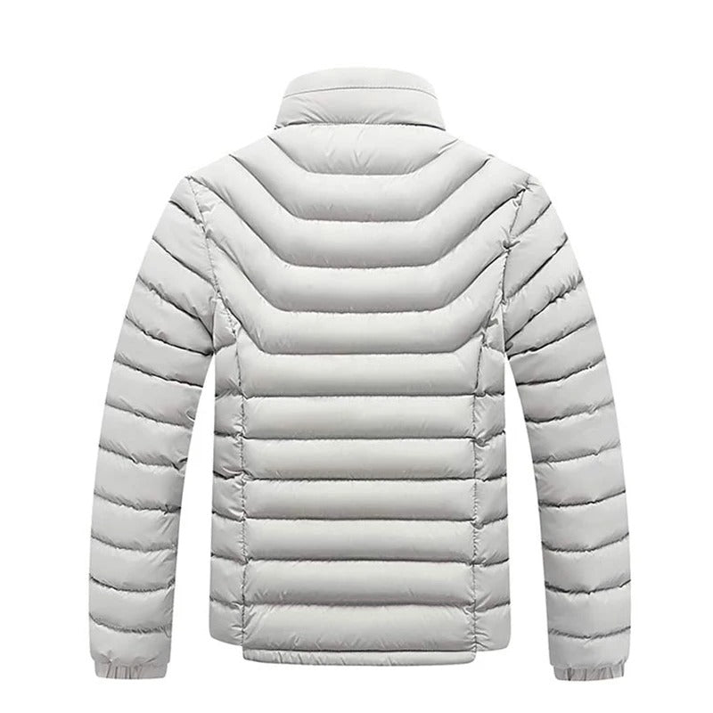 Robust herre parka, varm og vindtett, perfekt fritidsjakke for turer i kulde og moderne vintermote.