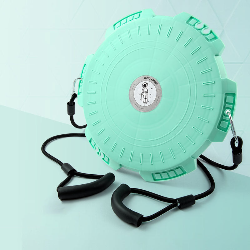 Midjemassasje vribrett, antiskli skive, trekktau, plast, 28 cm diameter, grønn og lilla fargealternativ, hjemmebruk.