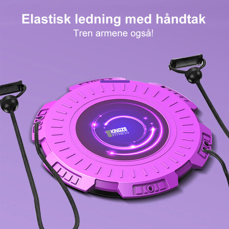 Midjemassasje vribrett, antiskli skive, trekktau, plast, 28 cm diameter, grønn og lilla fargealternativ, hjemmebruk.