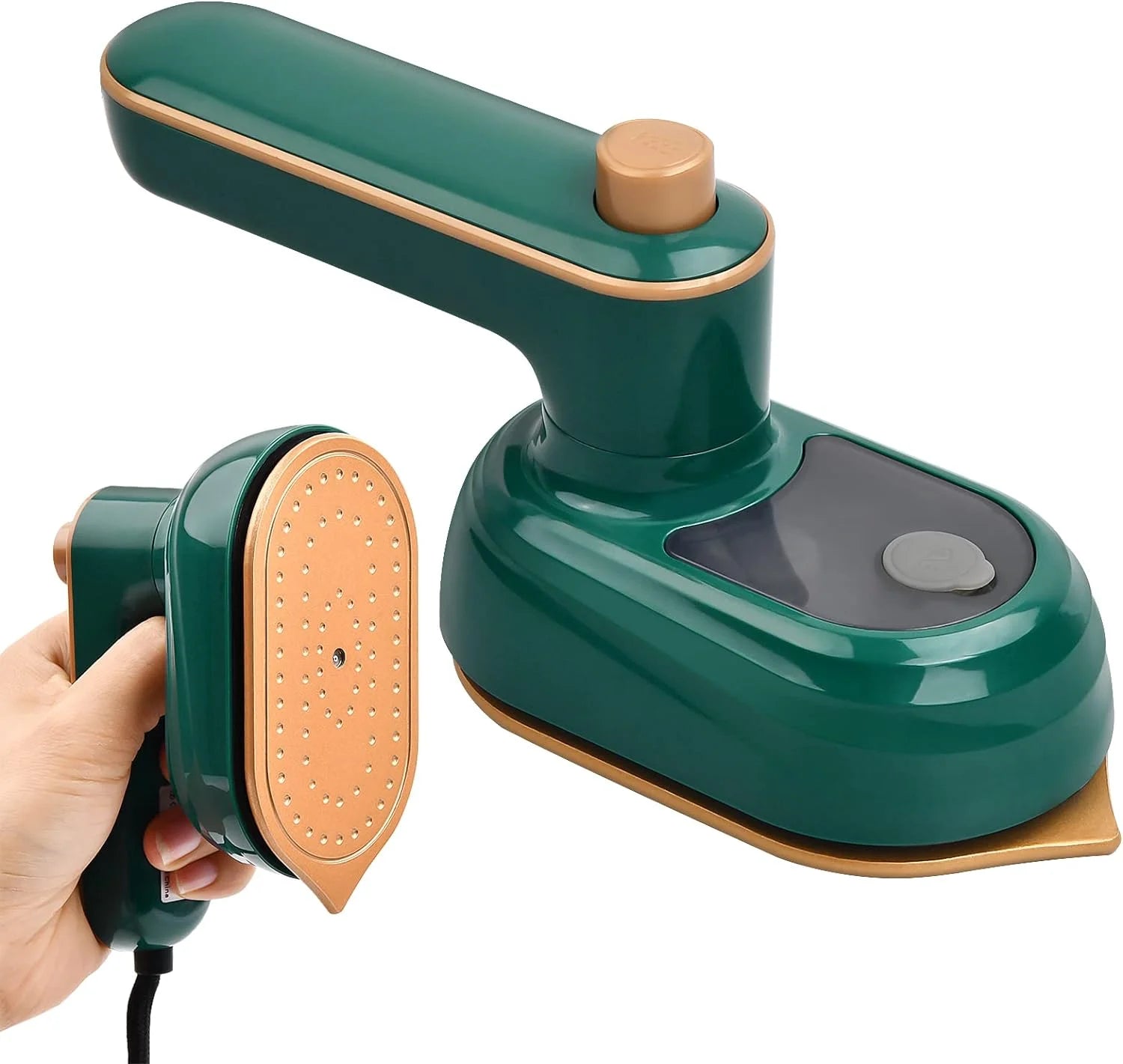 Bærbart 2-i-1 strykejern - Smaragdgrønn eller Hvit