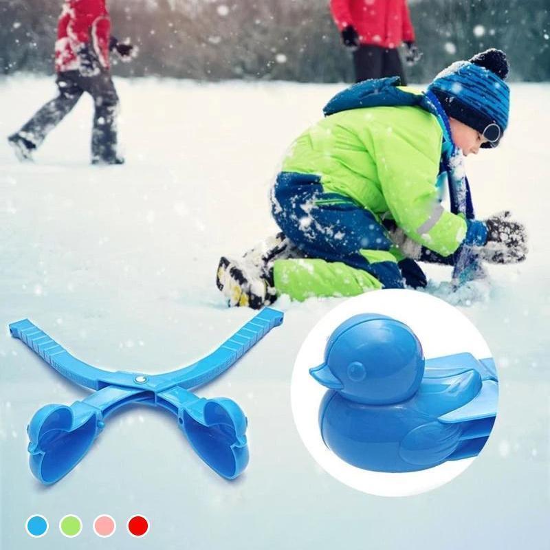 "Mini snømannform for barn, fargerik og lett design, perfekt for snøballer og lek, beskytter små hender mot kulde."
