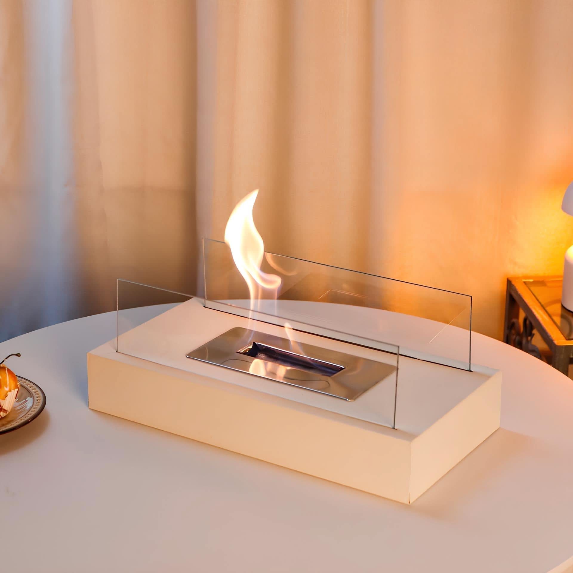 Moderne bioetanolpeis til bord, egnet for både innendørs og utendørs bruk, sikker og ren flamme.