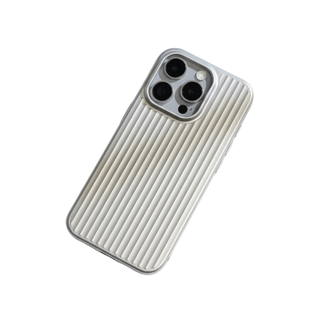Minimalistisk iPhone-deksel, sort, med støtsikker beskyttelse mot riper og fall. Støtter trådløs lading.