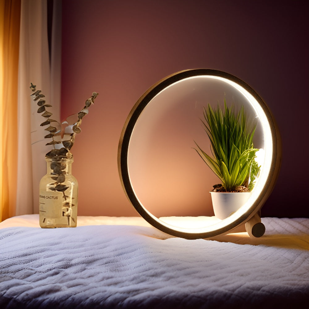 Stilren LED bordlampe, USB-drevet med berøringskontroll og justerbar lysstyrke.