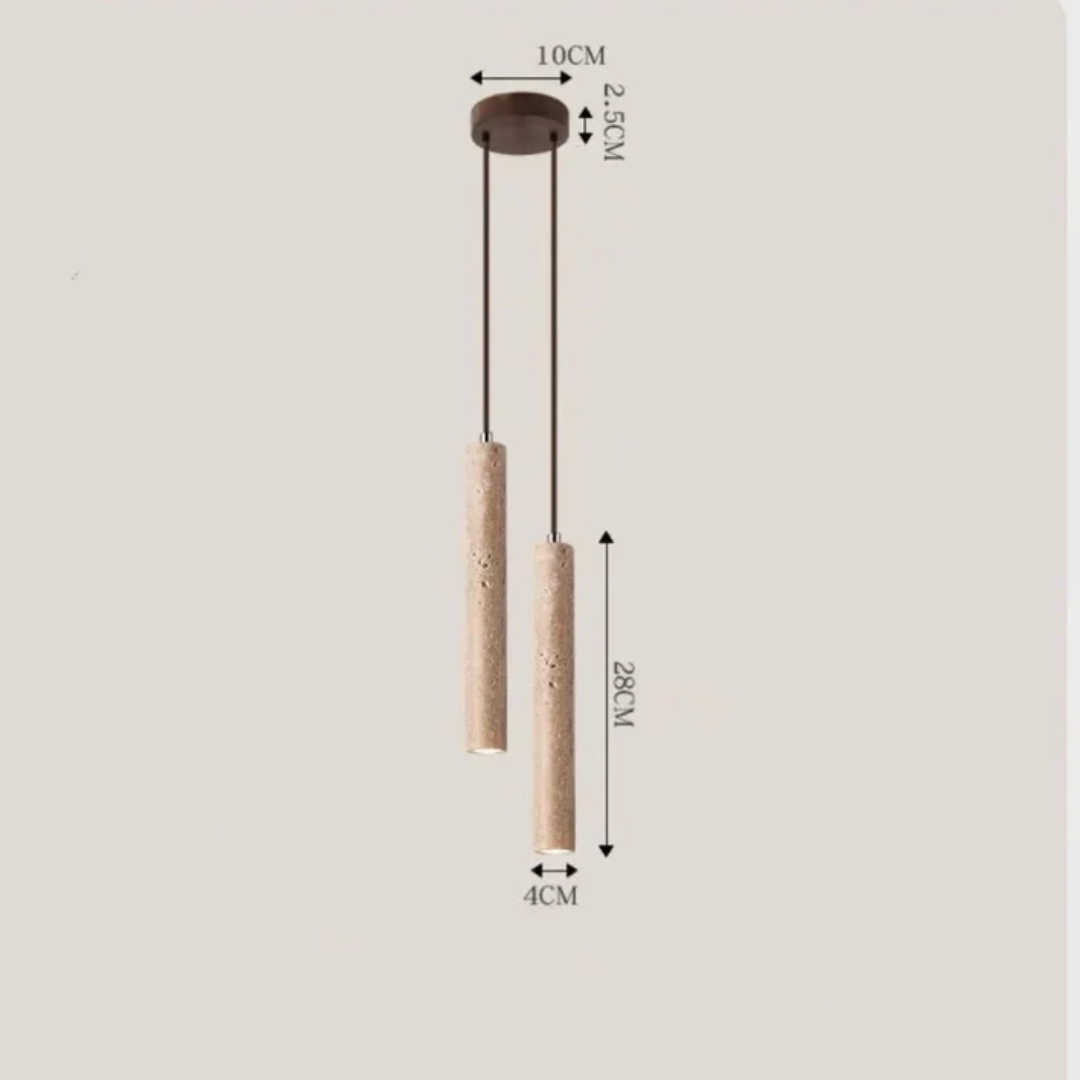 Detaljbilde av wabi-sabi LED-lysekrone. Fremhever den unike teksturen og det varme, inviterende lyset.
