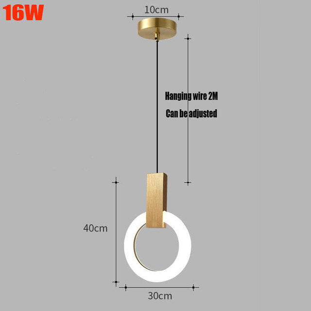 "Minimalistisk LED-pendellampe i sirkulær design, gir varm belysning med nordisk eleganse, ideell for moderne rom."