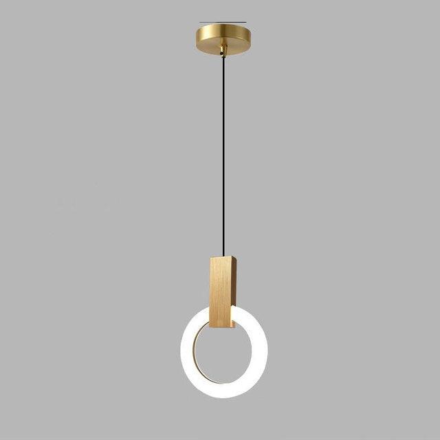 "Minimalistisk LED-pendellampe i sirkulær design, gir varm belysning med nordisk eleganse, ideell for moderne rom."
