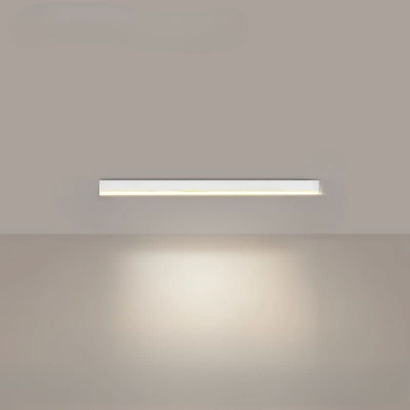 Slank hvit LED taklampe. Moderne taklys for stue, spisestue og kontor. Energieffektiv designlampe.