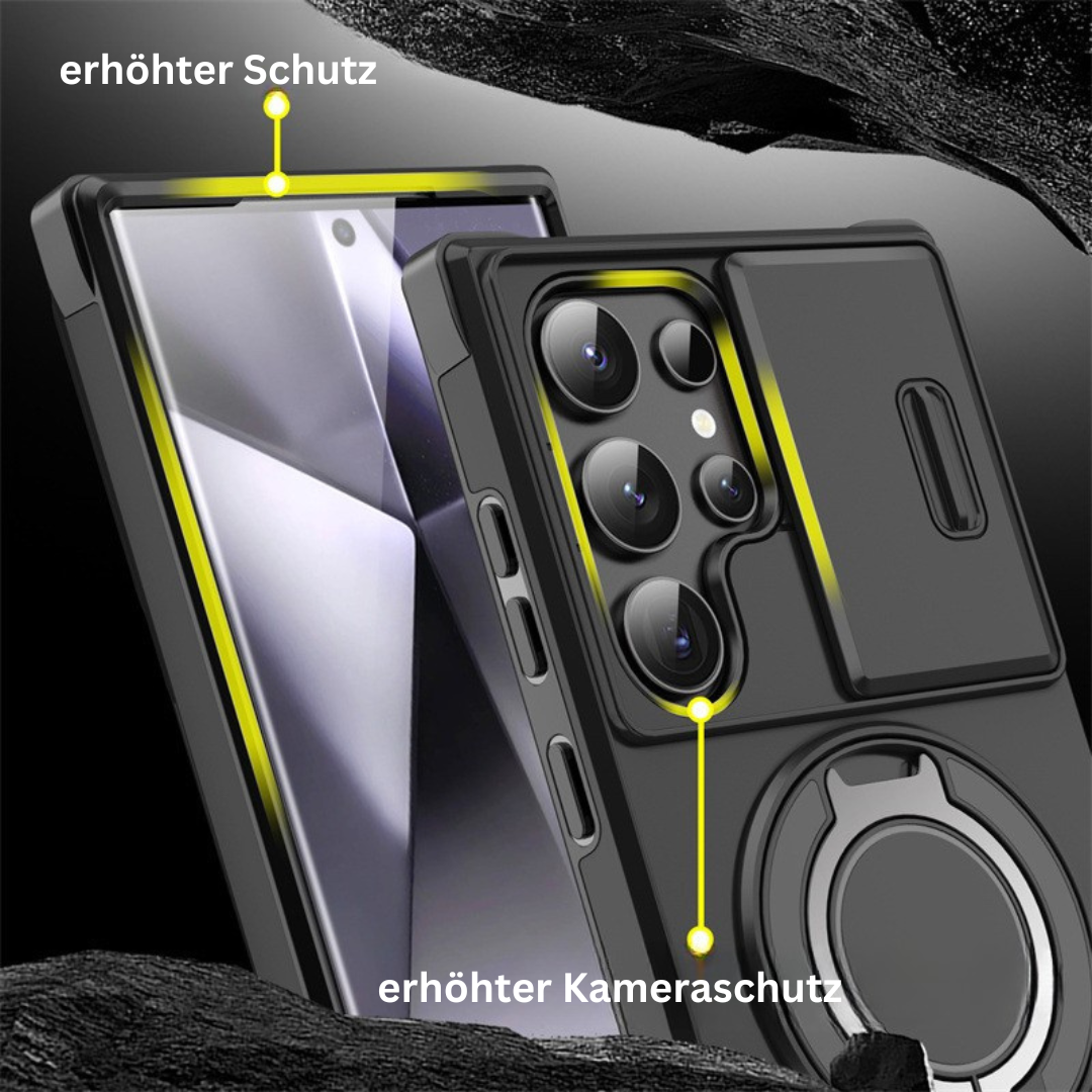 Samsung telefonbeskyttelse: robust mobildeksel med ringholder og MagSafe for S-serie