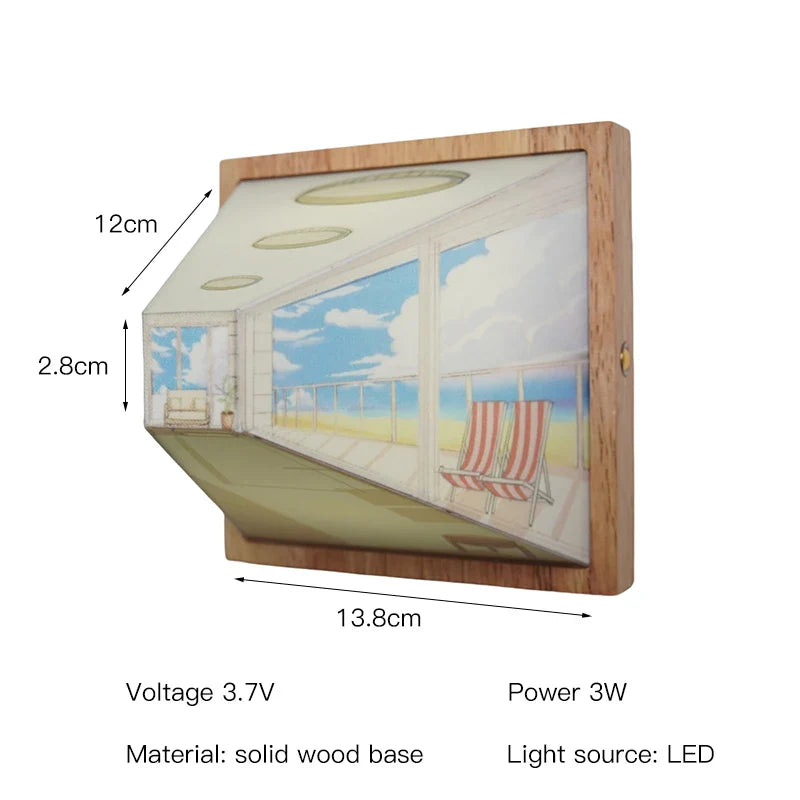 Romforvandlende 3D LED-lampe. Moderne lys og veggkunst som skaper unik atmosfære for enhver interiørdesign.