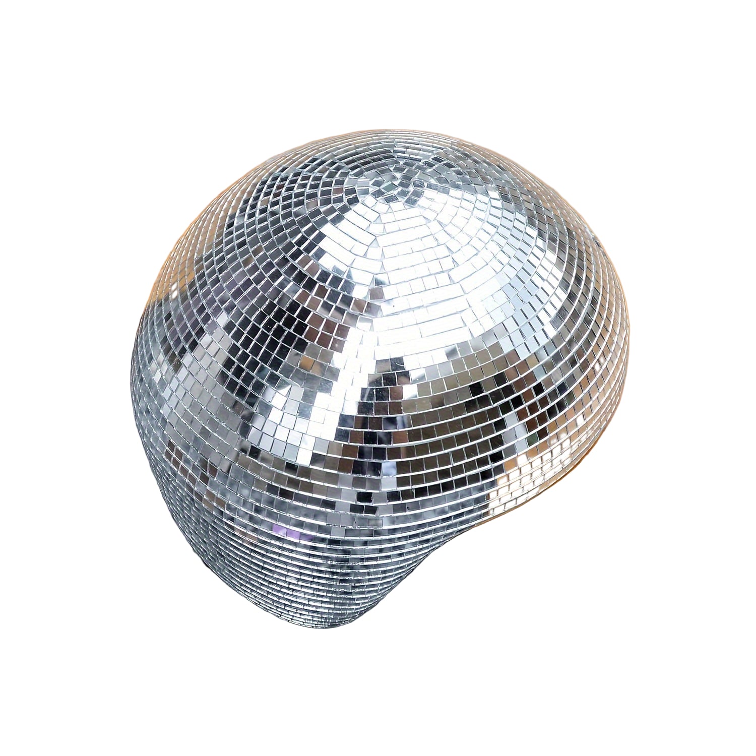 Moderne diskokuleskulptur med reflekterende speilglass, perfekt for retro hjemmedekorasjon