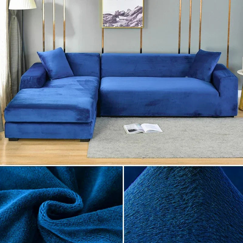 Elegant beige stretch sofatrekk som forvandler stuen med en tidløs, varm atmosfære og stilfull design.