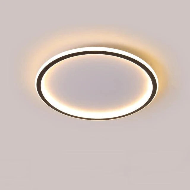 Elegant LED-taklampe i grått med minimalistisk design; perfekt moderne belysning for tak.