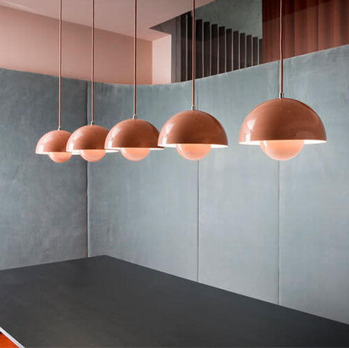 Nordisk design halvsirkel pendellampe. Minimalistisk taklampe for moderne hjemmeinnredning.