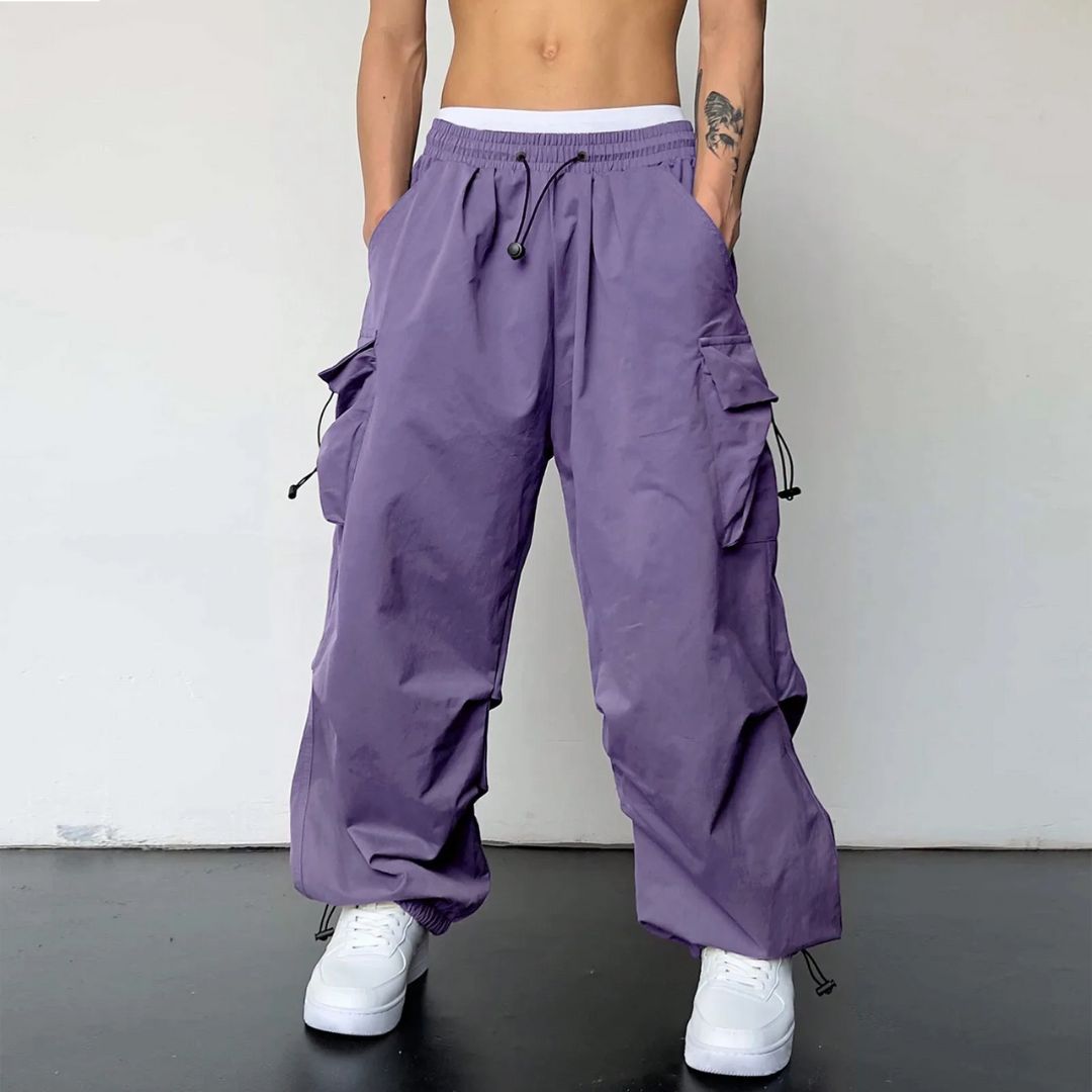 Lettvekt herre cargo joggers, moderne stil for fritid og hverdagsbruk med justerbar midje.