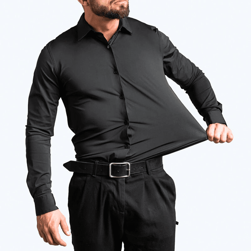 Elegant stretchskjorte for herre i moderne passform, perfekt for formelle og casual anledninger.