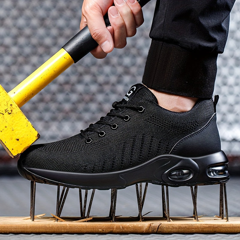 Stilren herresneaker med stålhette. Moderne sportsko og komfortsko for arbeid eller fritid, for vår og høst.