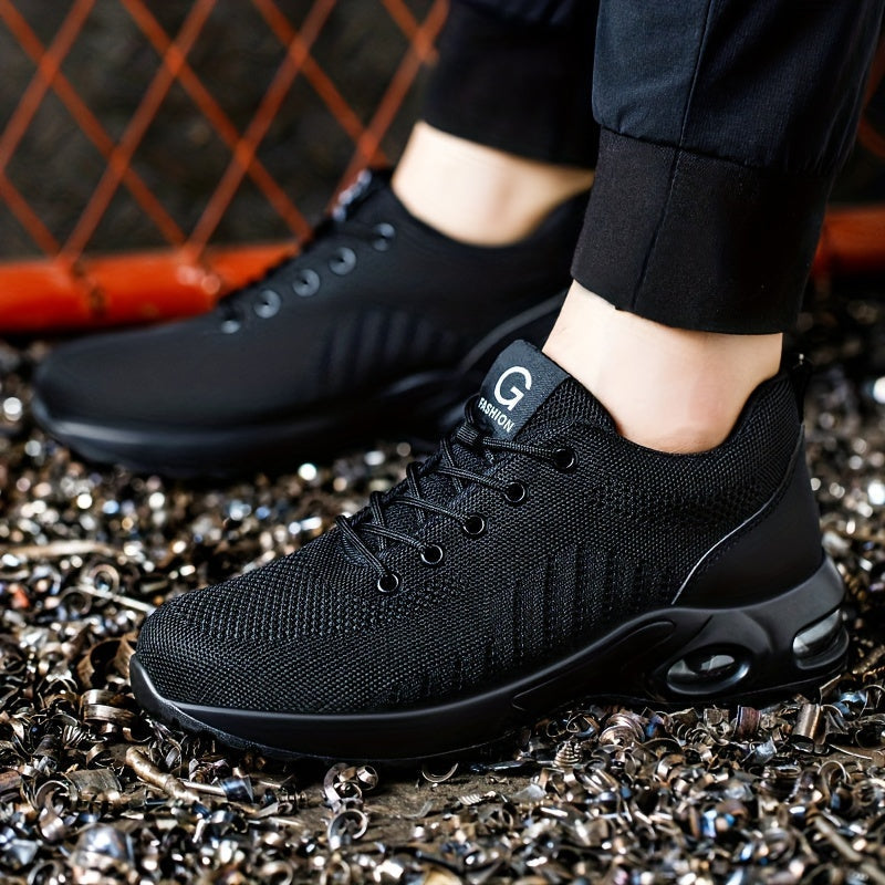 Oversikt over solide herresneakers med stålhette. Trygge arbeidssko og komfortable vårsko for herre.