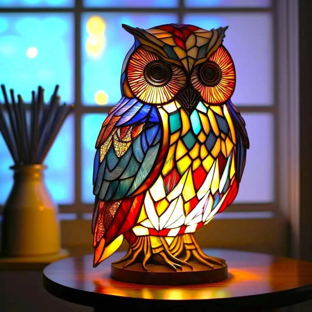 Moderne bordlampe med subtile dyredetaljer. Gir mykt og dekorativt lys.