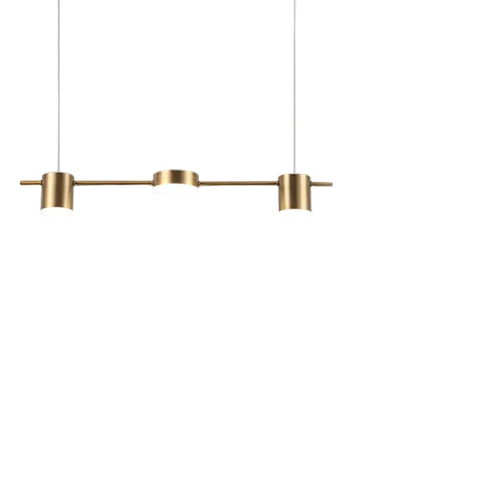 Moderne LED pendellampe i aluminium, perfekt for stilfull belysning i stue eller kjøkken.