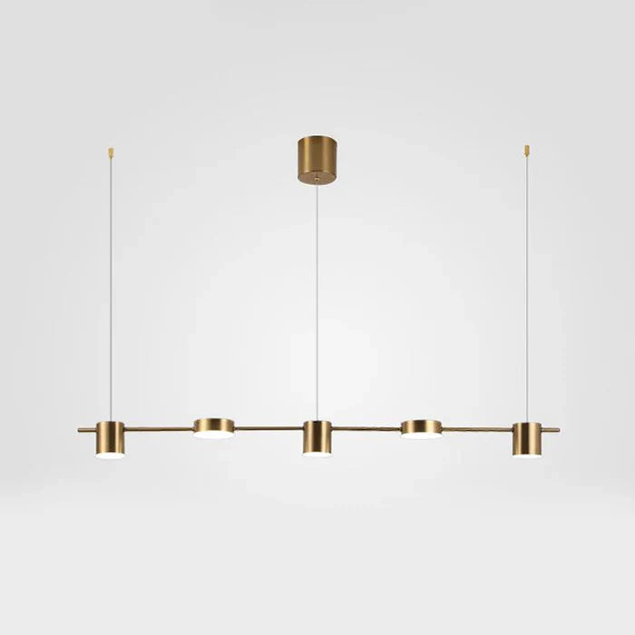 Moderne LED taklampe i aluminium for minimalistisk interiør, flott over spisebord eller kjøkkenøy.