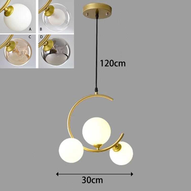 Moderne LED-pendellampe med justerbar høyde, akryl og glass, skaper luksuriøs stemning i stue eller spisestue.