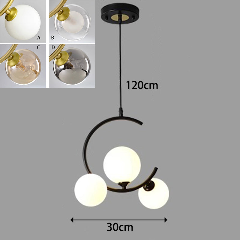 Moderne LED-pendellampe med justerbar høyde, akryl og glass, skaper luksuriøs stemning i stue eller spisestue.