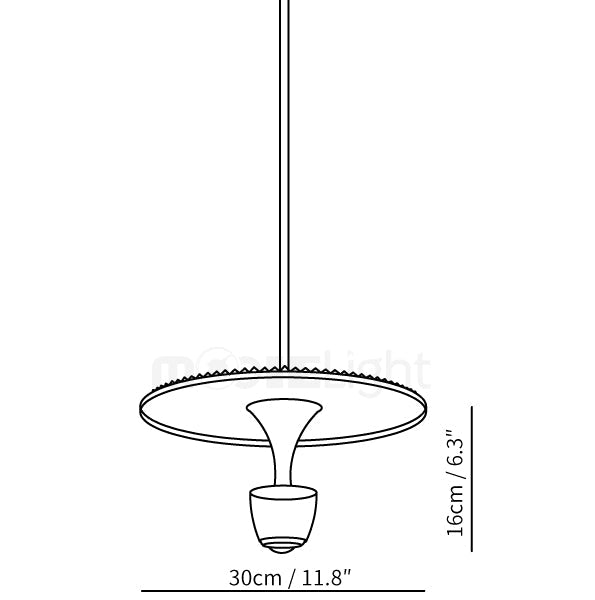 Moderne LED pendellampe, skiveformet, med varmt LED-lys. Stilfull belysning for moderne interiør. Flere fargevalg.