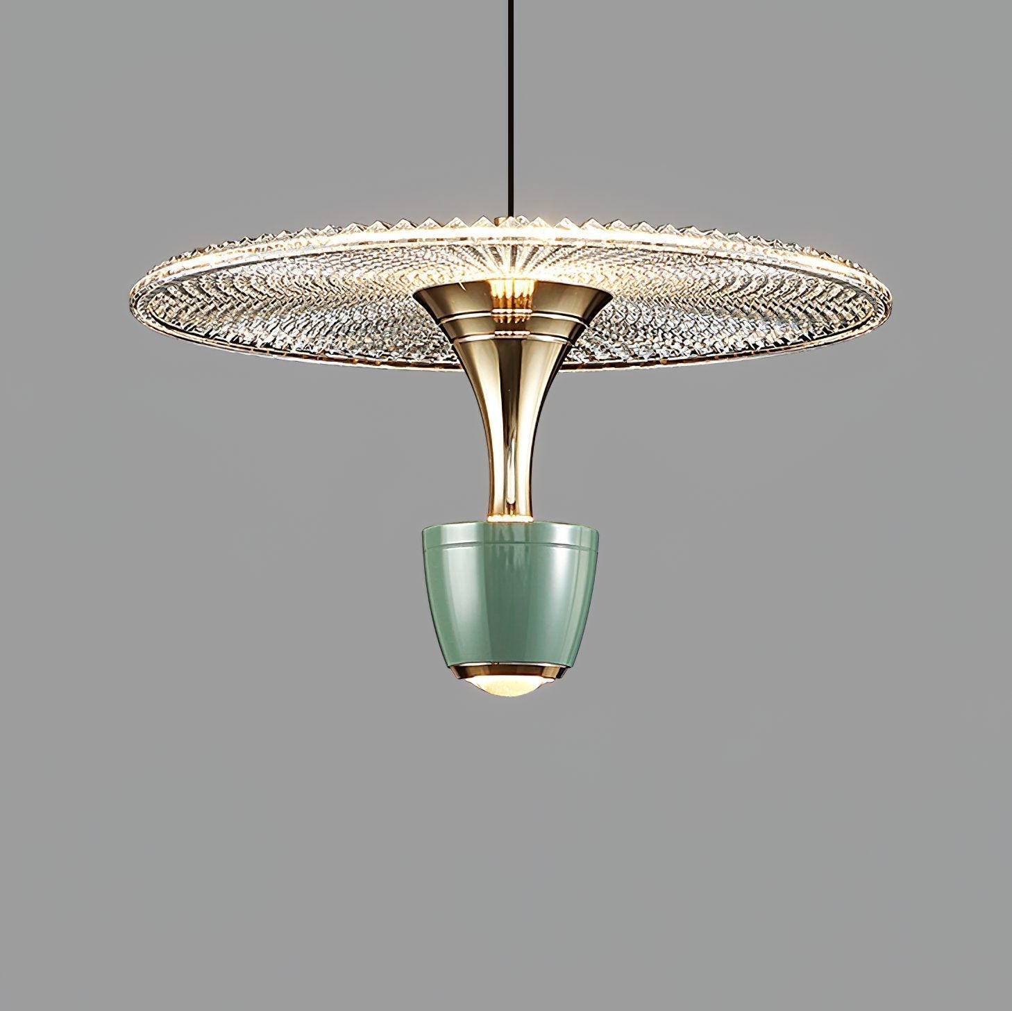 Moderne LED pendellampe, skiveformet, med varmt LED-lys. Stilfull belysning for moderne interiør. Flere fargevalg.