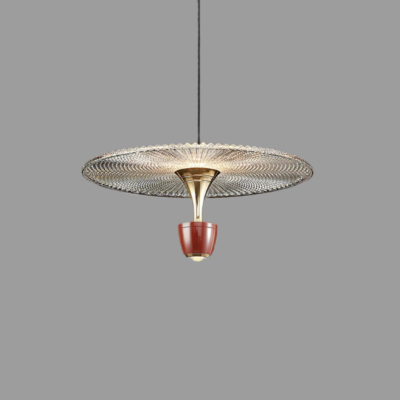 Moderne LED pendellampe, skiveformet, med varmt LED-lys. Stilfull belysning for moderne interiør. Flere fargevalg.
