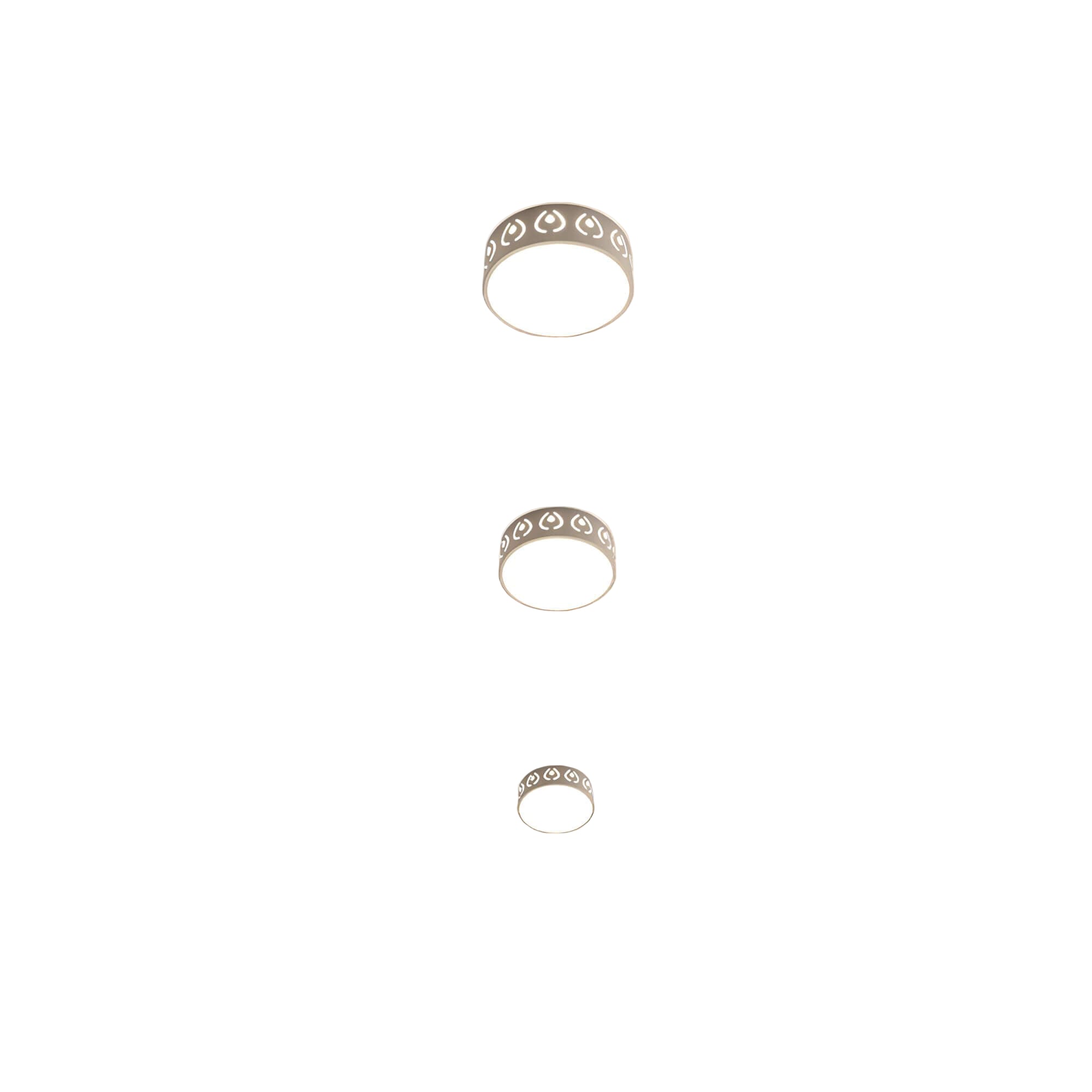 Moderne LED-taklampe i hvit for gang, entré og balkong. Vanntett og energieffektiv, perfekt for innendørs/utendørs.