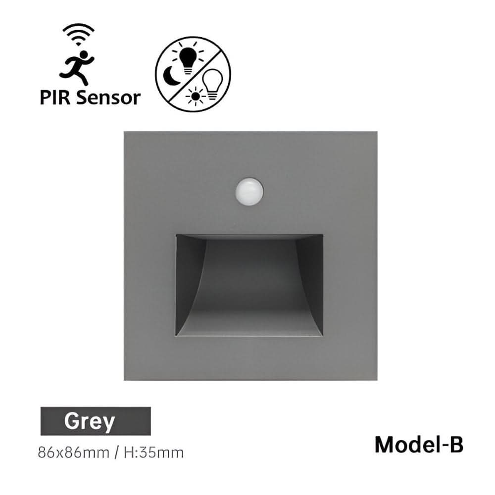 LED trinnlys aktiveres av bevegelsessensor, gir umiddelbar og trygg belysning ved passasje.