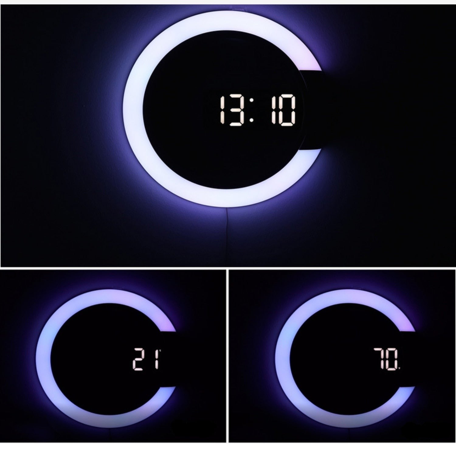 Elegant LED veggur i moderne design, en smart klokke som forbedrer atmosfæren i ethvert rom.