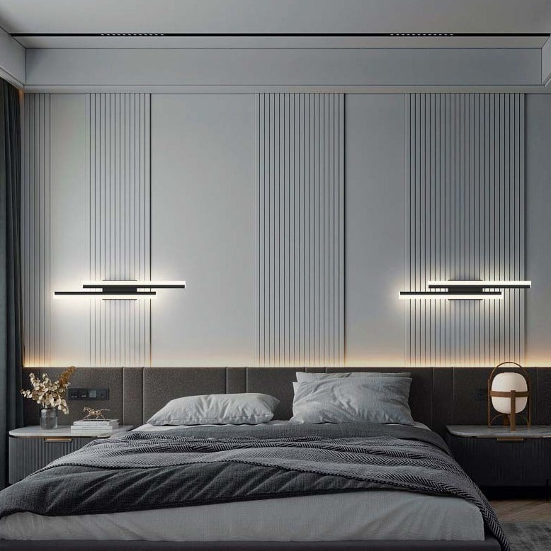 Energivennlig LED vegglampe med moderne design for stilfull belysning i hjemmet.