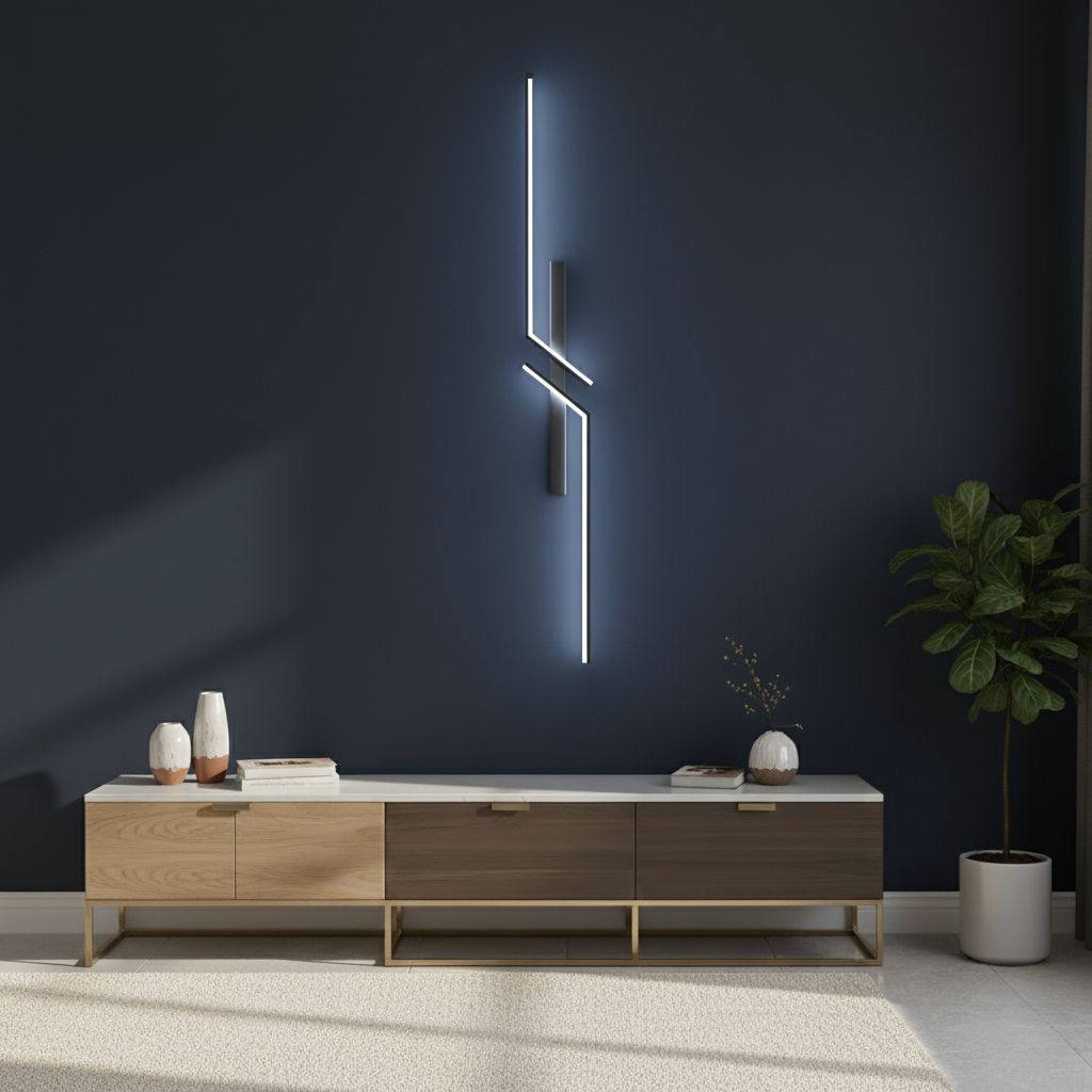 Stilren designlampe vegglys med elegant effekt, perfekt for moderne interiør og stemningsbelysning i hjemmet.