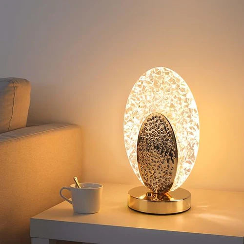 Trådløs oppladbar LED bordlampe, unik påfugl design. Perfekt for dekorativ og funksjonell belysning.