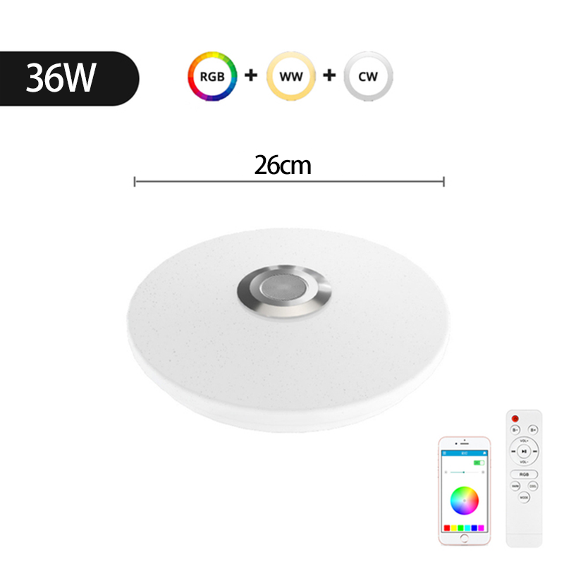 "Moderne RGB-LED-taklampe med justerbar fargekontroll for smart belysning i stilig design, lett styrt med app"