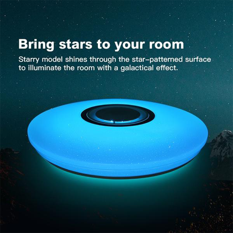"Moderne RGB-LED-taklampe med justerbar fargekontroll for smart belysning i stilig design, lett styrt med app"