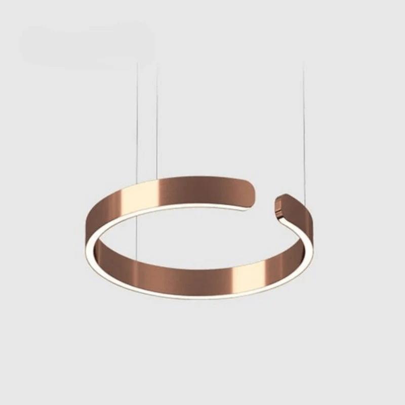 Hengende sirkulær pendellampe i moderne design med energieffektiv dimbar LED. Ideell for tak i spisestuen.