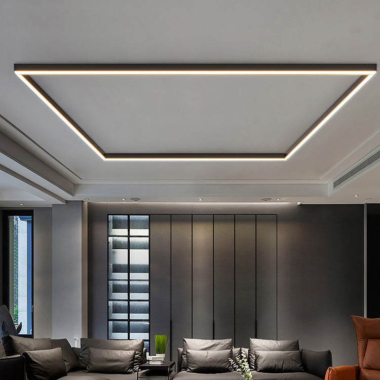 "Moderne skandinavisk LED-taklampe i aluminium og akryl, stilfull med nordisk eleganse, perfekt for stue og kjøkken."