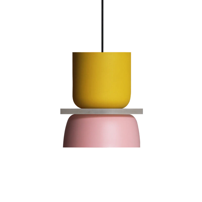 Moderne skandinavisk pendellampe for elegant hjemmebelysning, fargerik LED-taklampe i macaron-stil.