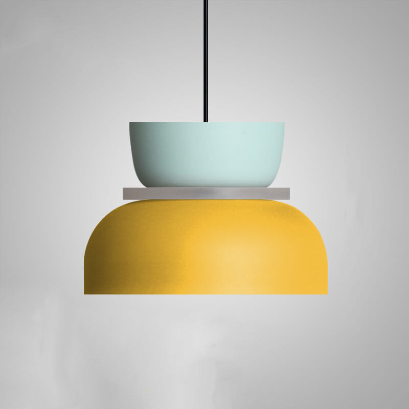 Funksjonell LED-pendellampe, moderne belysning i skandinavisk stil, en fargerik taklampe for hjemmet.