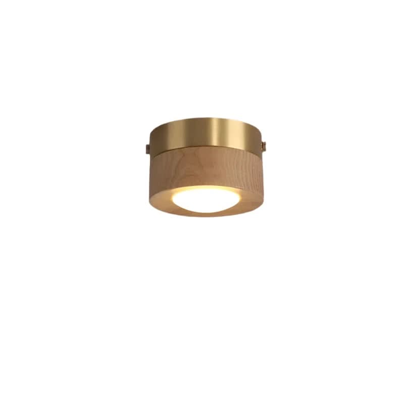 Taklampe i moderne design. Varm LED og valnøttfarget look for en elegant og energieffektiv lysløsning.