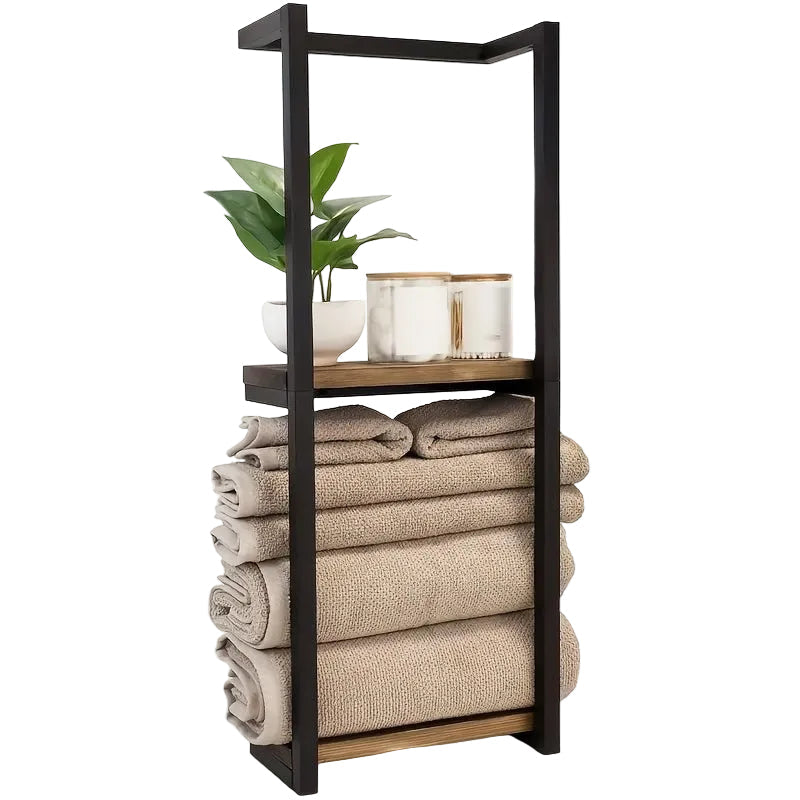 Moderne veggmontert håndkleholder for baderom, plassbesparende design.