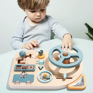 "Montessori-inspirert treleke for barn, naturlig tre ratt, stimulerer fantasi og læring, 20x30cm, babyprodukter"