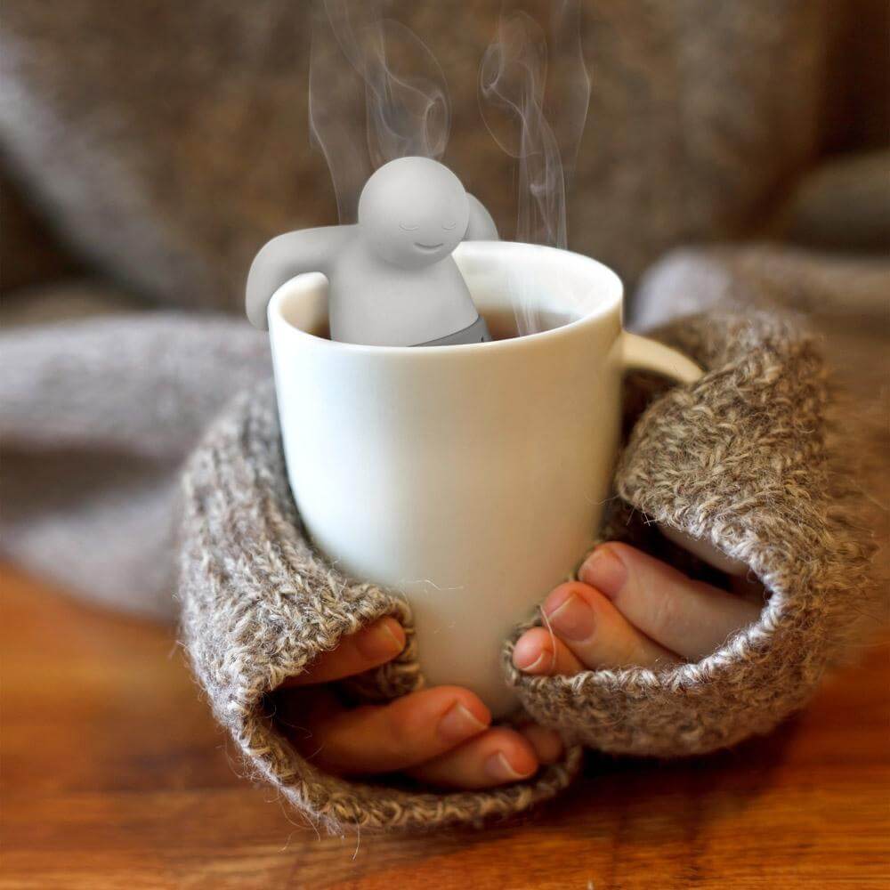 Unik Mr. Te-silikoninfuser; praktisk tesil for en morsom teopplevelse med løs te.