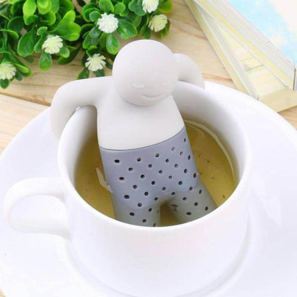 Mr. Te-silikoninfuser, en morsom gave til tekoker-entusiaster og teelskere.