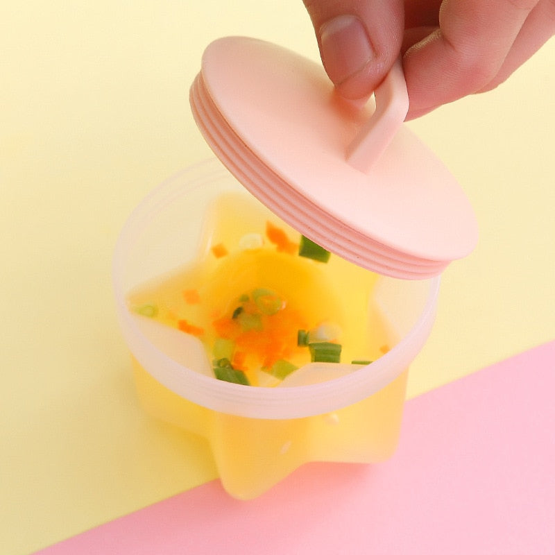 Komplett sett med 6 gjenbrukbare silikonformer for eggekoking og posjering, praktisk kjøkkenutstyr.
